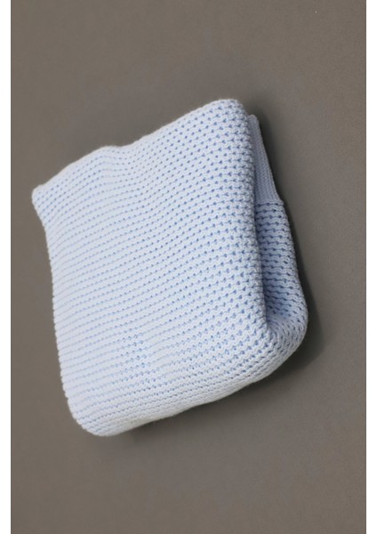 Liva Yumuşak Bebek Battaniyesi 80X100 cm Mavi Örgü Çocuk Battaniyesi – Dekoratif ve Nefes Alabilir modelleri