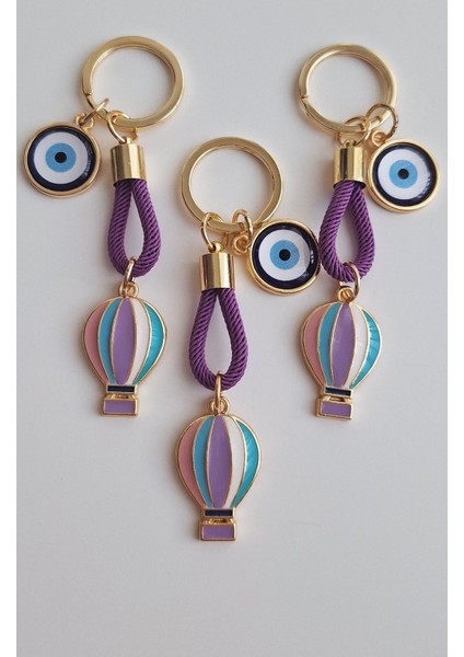 Hediyelik Özgürlük Simgesi Balon Anahtarlık - Mor 9cm fiyatları