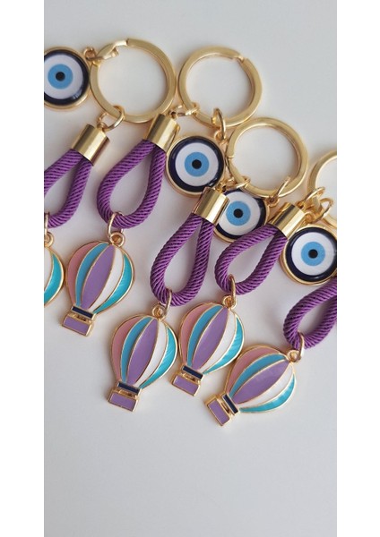 Hediyelik Özgürlük Simgesi Balon Anahtarlık - Mor 9cm modelleri