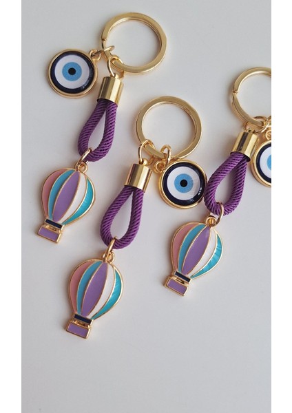 Hediyelik Özgürlük Simgesi Balon Anahtarlık - Mor 9cm indirimleri