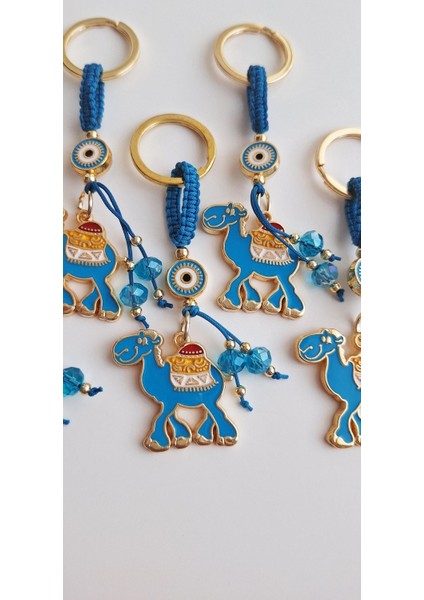 Hediyelik Deve Yüklü Bolluk Anahtarlık - Mavi 9,5 cm fiyatları