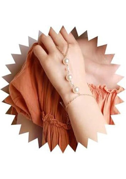 Altın Renk Kadın Inci Zincir Zarif Şahmeran