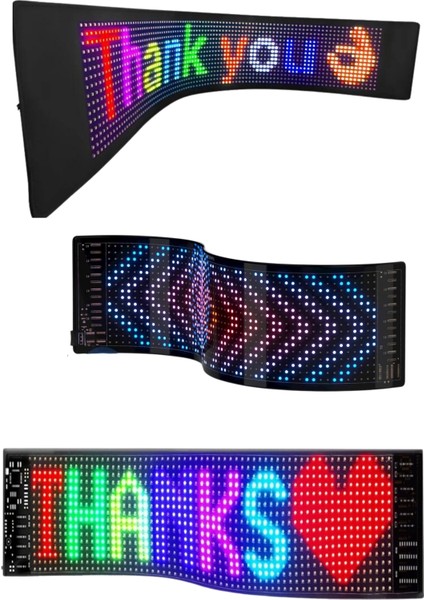 LED Matrix Panel Dijital Ekran Kumandalı App Kontrollü 16 x 32CM LED Ekran indirimleri