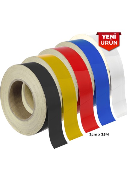 Reflektif Fosforlu Şerit Bant, Düz Reflekte Ikaz Bandı 2cm x 25M Mavi 5204 fiyatları