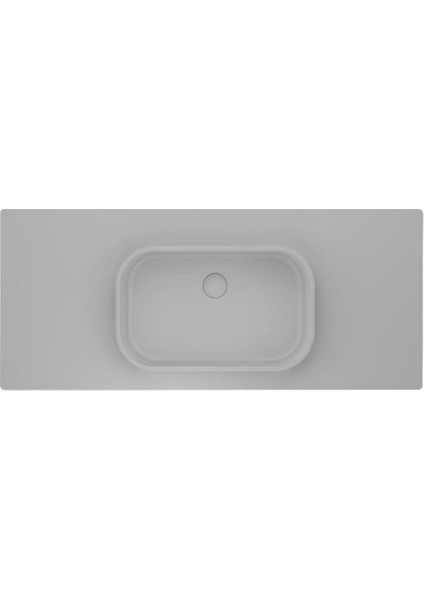 Pure Etajerli 60X50 Beyaz Granit Banyo Lavabosu