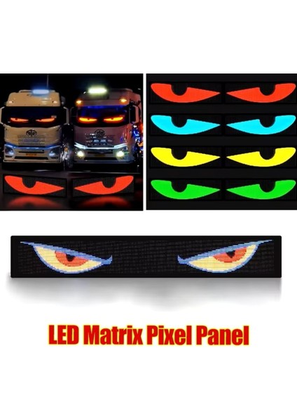 Matrix LED Panel Cama Yapışan Telefon Kontrollü Otomobil Led,tırcı Kamyon LED UZNLUK17CM-GENIŞ7CM fiyatları