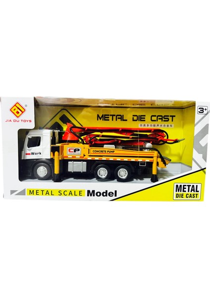 Metal Kabinli Sürtmeli Sesli ve Işıklı Beton Pompası Kamyon Oyuncak Beton Pompası indirimleri