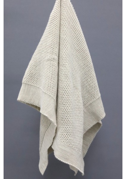 Liva Yumuşak Bebek Battaniyesi 80X100 cm Vizon Örgü Çocuk Battaniyesi – Dekoratif ve Nefes Alabilir