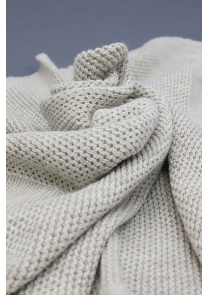 Liva Yumuşak Bebek Battaniyesi 80X100 cm Vizon Örgü Çocuk Battaniyesi – Dekoratif ve Nefes Alabilir indirimleri