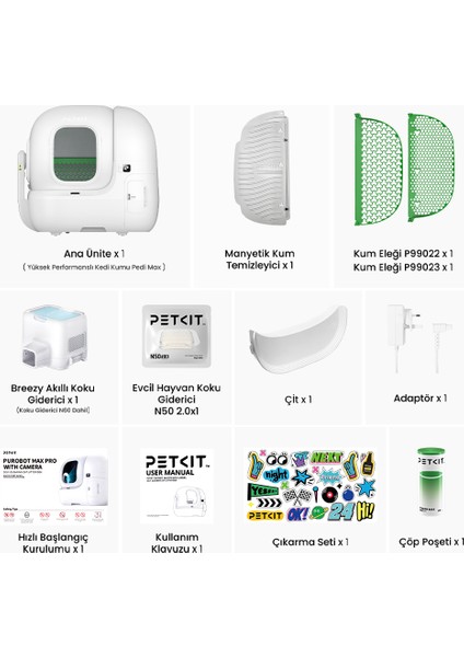 Purobot Max Pro Akıllı Kedi Tuvaleti Beyaz (Resmi Distribütör garantili)