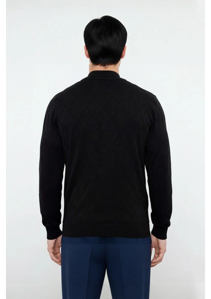 Erkek Casual Şık Regular Fit Pamuk Akrilik Triko Yarım Balıkçı Fermuarlı Kazak Kış Için Kaliteli modelleri