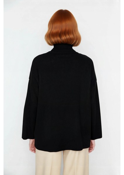 Kadınlar Için Konforlu Oversize Basic Düşük Kol Balıkçı Yaka Triko Kazak Kış Günleri Şıklığı modelleri