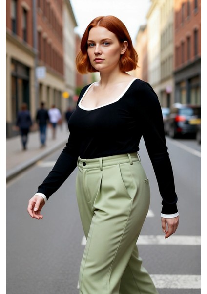 Kadın Siyah Kare Yaka Triko Kazak Fitted Kalıp Standart Kol Ince Dokulu Günlük Şıklık Sunar fırsatları