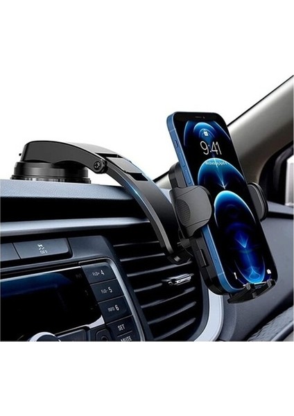 T-78 360° Dönebilen Güçlü Mıknatıslı Vantuzlu Araç Içi Tutucu