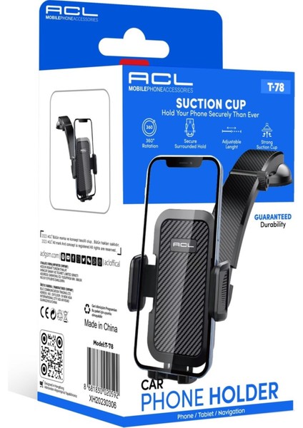 T-78 360° Dönebilen Güçlü Mıknatıslı Vantuzlu Araç Içi Tutucu fiyatları