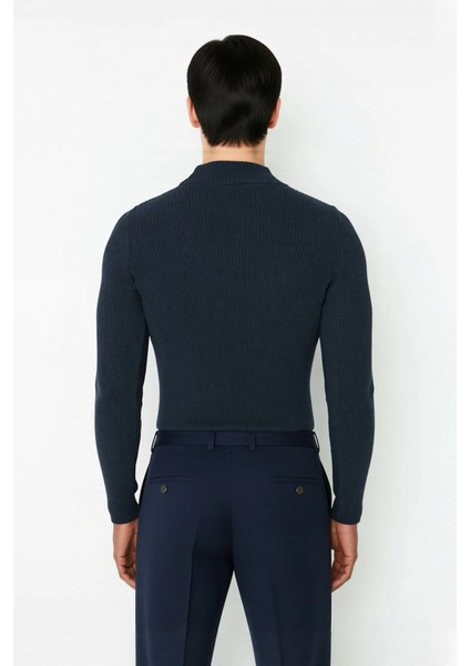 Erkek Fitted Dik Yaka Uzun Kol Triko Kazak Günlük Şıklık ve Konfor Için Ideal Seçim Kaliteli modelleri