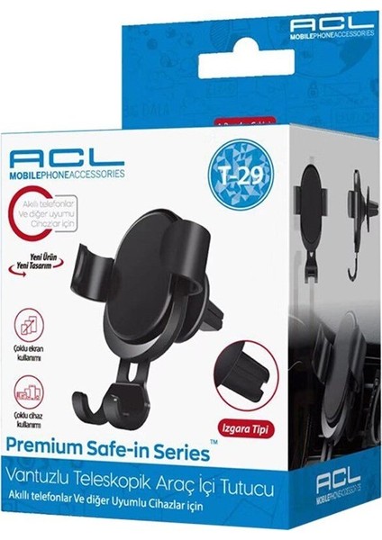 T-31 Manyetik Havalandırma Için Kompakt Tasarımlı Araç Içi Tutacak