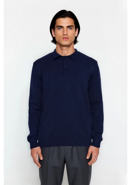 Erkek Gri Regular Polo Yaka Triko Kazak Ile Kışın Smart Casual Şıklığı Yaşayın Kaliteli Şık fiyatları