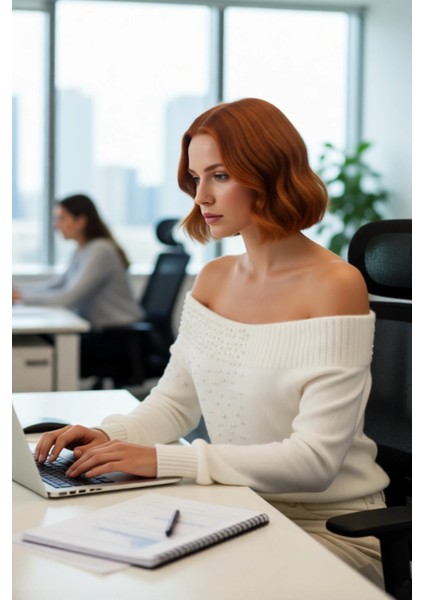 Kadın Şık Super Crop Kayık Yaka Boncuk Işlemeli Triko Kazak Oversize Rahat Kışlık Stil Kaliteli