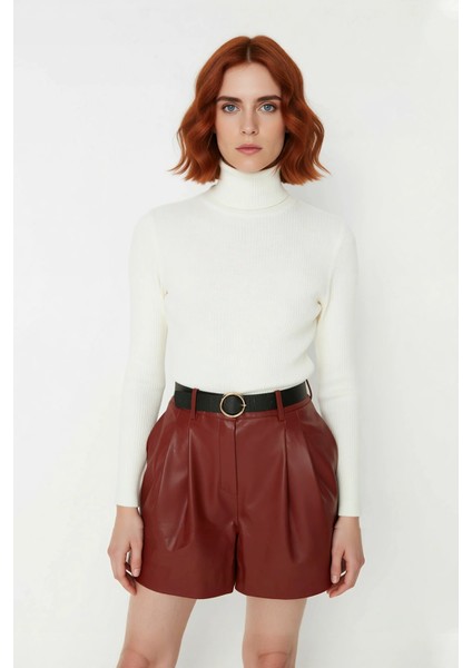 Kadın Basic Balıkçı Yaka Fitted Triko Kazak Akrilik Kumaşıyla Kış Kombinlerinin Vazgeçilmezi fiyatları