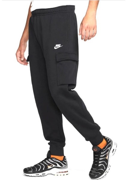 Club Fleece Cargo Erkek Siyah Şardonlu Eşofman Altı modelleri