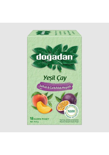 Şeftali ve Çarkıfelek Meyveli Poşet Yeşil Çay 18'li x 2 Adet fiyatları