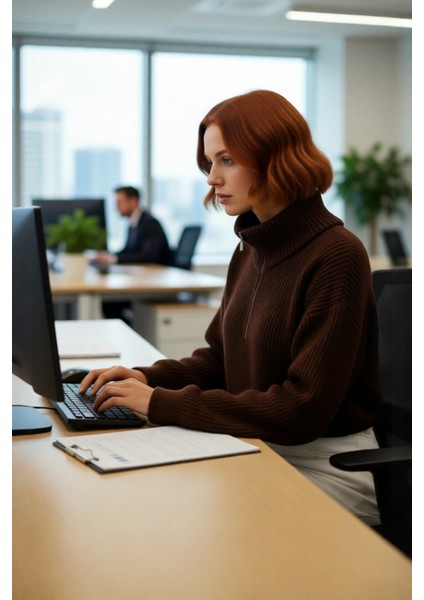 Kadın Basic Oversize Düşük Uzun Kollu Crop Fermuarlı Dik Yaka Triko Kazak Kışlık Rahat Stiller fırsatları