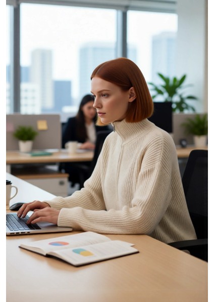 Kadın Basic Siluet Uzun Boy Düz Desen Rahat Kesim Kalın Triko Kazak Kış Kombinleri Için Kaliteli fırsatları