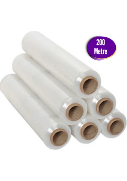 17 Mikron 50CM x 200 mt Şeffaf Streç Film