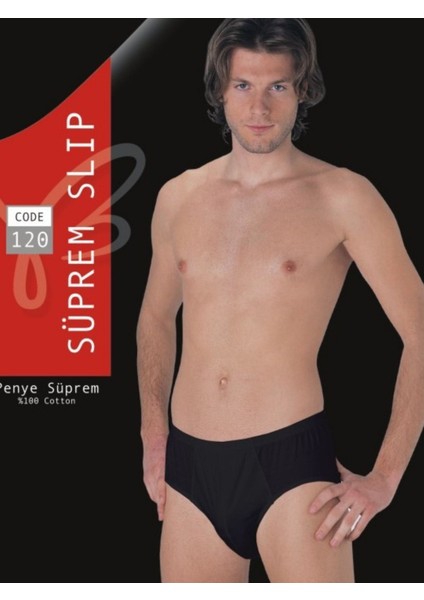 Erkek Siyah Süprem Penye Slip % 100 Pamuklu 3'lü Paket 120-3S fiyatları