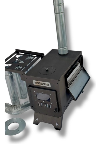 Kuzineli Kamp ve Çadır Sobası Katlanır Ayaklı Kamp Sobası Çantalı fiyatları