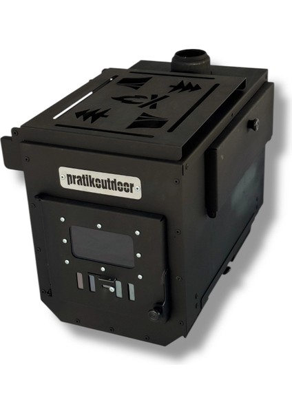 Kuzineli Kamp ve Çadır Sobası Katlanır Ayaklı Kamp Sobası Çantalı modelleri