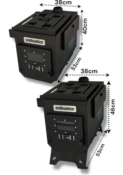 Kuzineli Kamp ve Çadır Sobası Katlanır Ayaklı Kamp Sobası Çantalı fırsatları