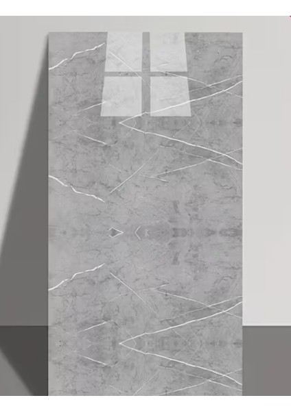 60X30CM Koyu Gri Mermer Desen Yapışkanlı Karavan Prefabrik Banyo Wc Yer Duvar Pvc Kaplama Paneli NWYP14