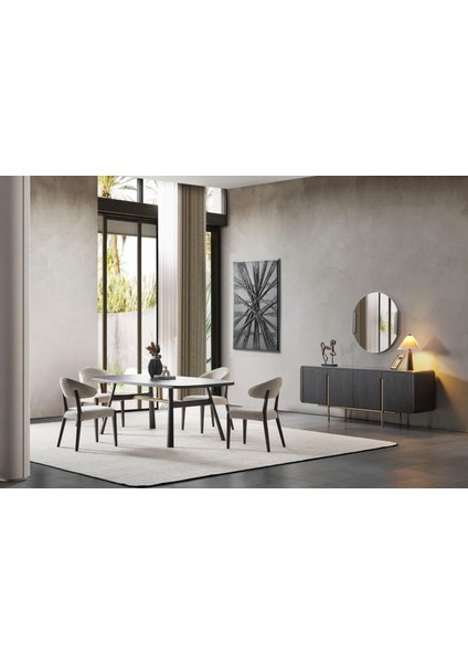 Vion Dark Yemek Odası Takımı