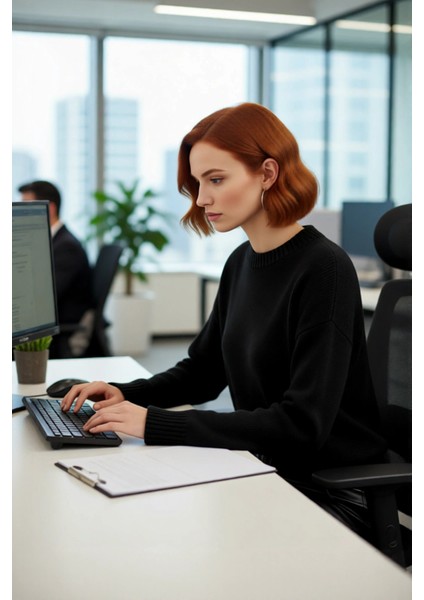 Kadın Düşük Kol Oversize Triko Kazak Bisiklet Yaka Yumuşak Dokulu Basic Kış Kombinleri Için Ideal