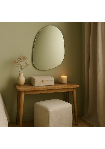 Organic Asimetrik Duvar Aynası – Modern Minimal El Yapımı Dekoratif Ayna