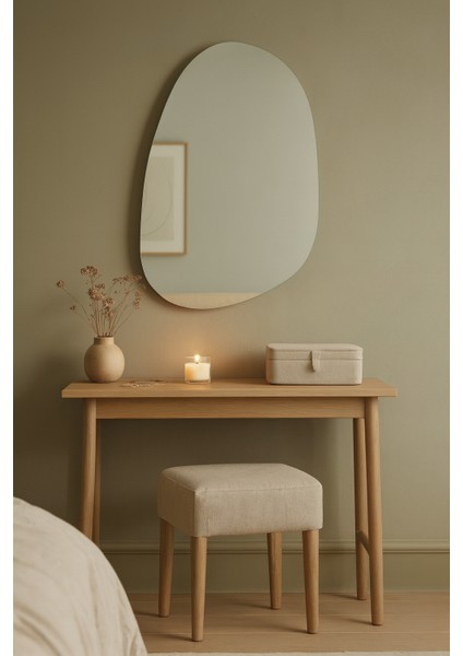 Organic Asimetrik Duvar Aynası – Modern Minimal El Yapımı Dekoratif Ayna fiyatları