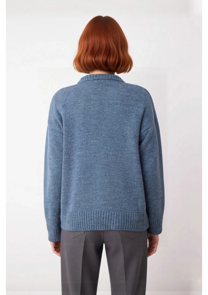 Kadın Düşük Kol Oversize Triko Kazak Bisiklet Yaka Yumuşak Dokulu Basic Kış Kombinleri Için Ideal modelleri