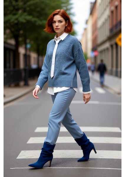 Kadın Düşük Kol Oversize Triko Kazak Bisiklet Yaka Yumuşak Dokulu Basic Kış Kombinleri Için Ideal fırsatları