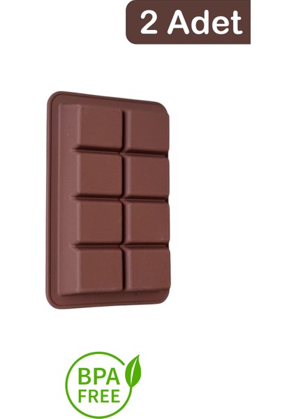 2 Adet Dubai Çikolata Kalıbı Silikon 8 Bölmeli Çikolata Kalıbı Bpa Free modelleri