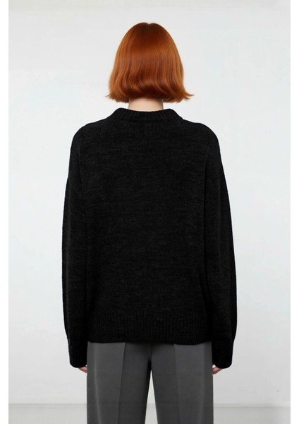 Kadın Düşük Kol Oversize Triko Kazak Bisiklet Yaka Yumuşak Dokulu Basic Kış Kombinleri Için Ideal modelleri