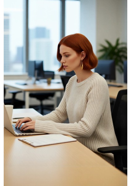 Kadın Regular Kalıp Triko Kazak Peplum Detayı Sürdürülebilir Reglan Kol Orta Kalınlık Günlük