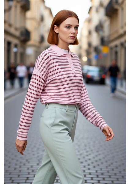 Kadınlar Için Konforlu Oversize Polo Yaka Triko Kazak Kışlık Günlük Şıklığın Anahtarı Kaliteli modelleri