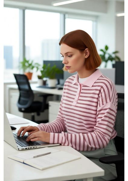 Kadınlar Için Konforlu Oversize Polo Yaka Triko Kazak Kışlık Günlük Şıklığın Anahtarı Kaliteli fırsatları