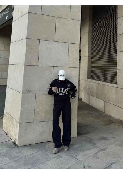 Üç Iplik Yakalı Sweat Baggy Pantalonlu Takım indirimleri