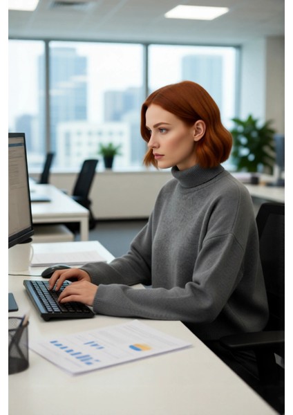 Kadın Oversize Balıkçı Yaka Düşük Kol Triko Kazak Süper Crop Boy Kışlık Rahat ve Şık Tasarım