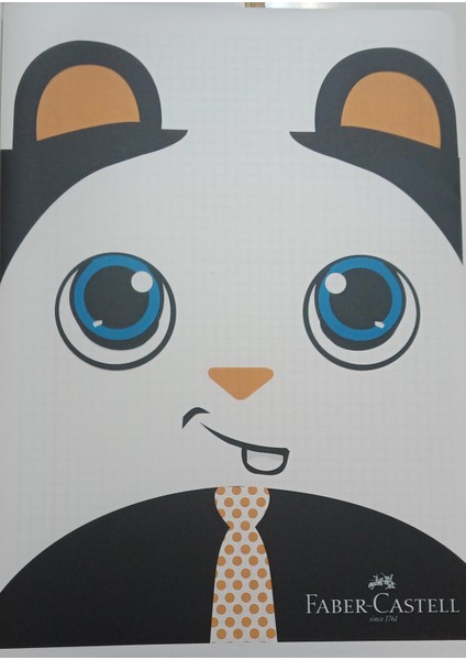 Faber Castell Ppk A4 Dikişli Kareli 80 Yp Defter Beyaz Kedi Figürlü