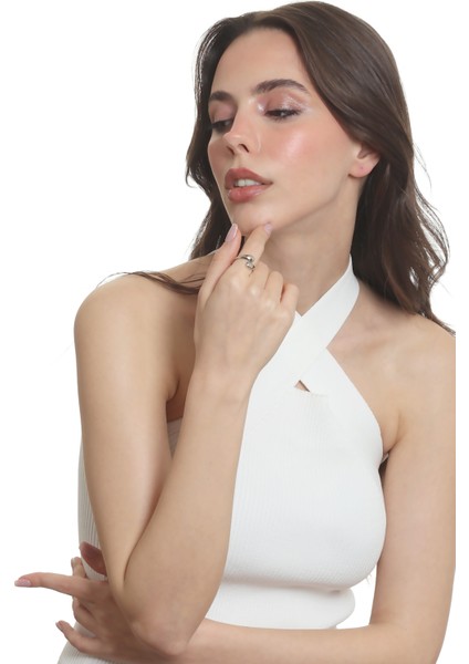 Kadın Minimalist Tarz Dolama Model Ayarlanabilir Su Damlası Yüzük fırsatları