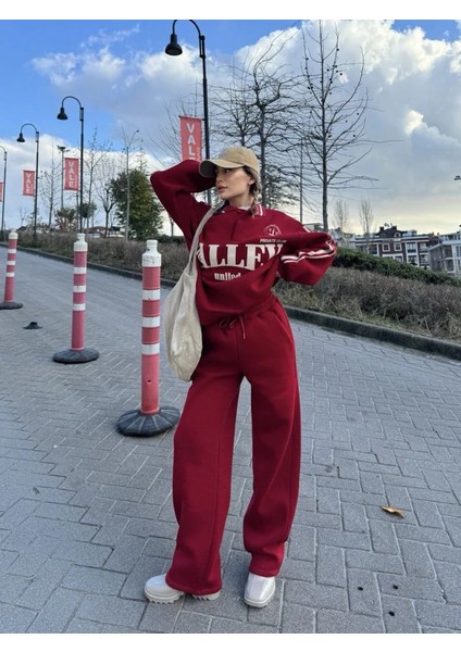 Üç Iplik Yakalı Sweat Baggy Pantalonlu Takım